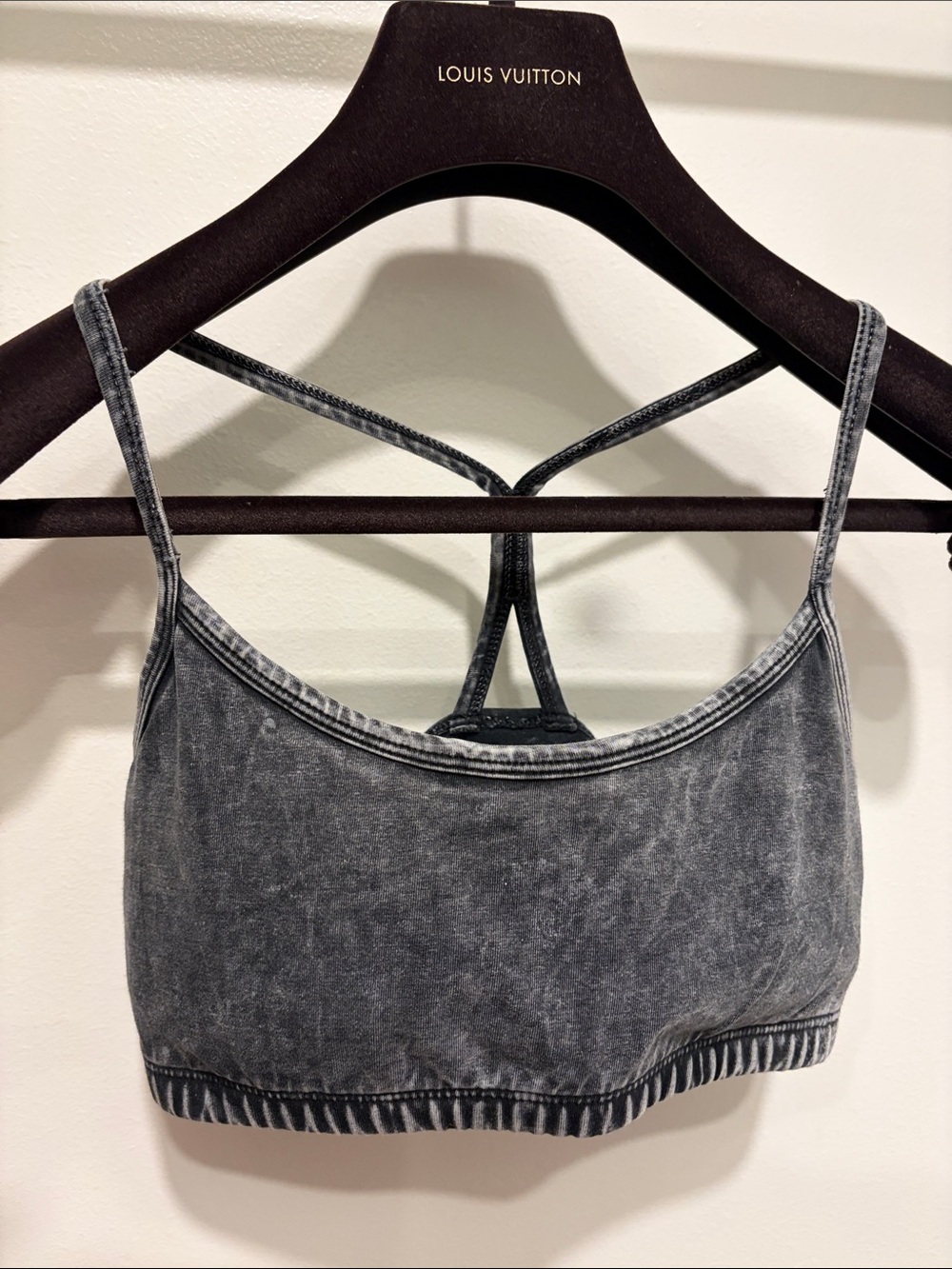 Lily Lotus Gray Washed Crop Tank Top